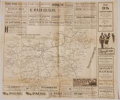 Magyar vasutak hálózata sok cégreklámmal