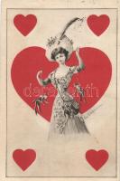 Playing card, lady, marionette, s: E. Schiendl
