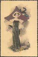 Playing card, lady, s: C. S.