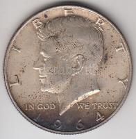 Amerikai Egyesült Államok 1964. 1/2$ Ag "Kennedy" T:2 patina USA 1964. 1/2 Dollar Ag "Kennedy" C:XF patina