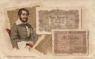 Kossuth bankók 1848-49 litho (small tear)