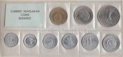 1973. 2f-10Ft 9db klf érmés forgalmi sor fóliatokban T:1