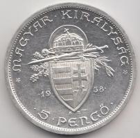 1938. 5P Ag "Szent István" T:2