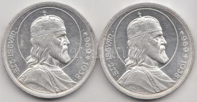 1938. 5P Ag "Szent István" (2x) T:2
