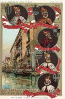 Doges of Venice from 1521 to 1554, Antonio Grimani, Andrea Gritti, Pietro Lando, Francesco Donato, Marcantonio Trevisan, litho