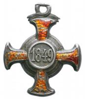 1869-1916. "Koronás Ezüst Érdemkereszt a Vitézségi Érem szalagján"  korona díszítmény és m...