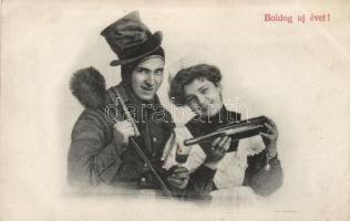 New Year, chimney sweeper, maid