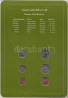 Falkland-szigetek 1985. 1p-50p 6klf db, forgalmi szett felbélyegzett kartonlapon T:1
Falkland Island...