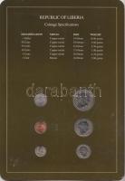 Libéria 1968/84. 1c - 1$ 6klf db, forgalmi szett felbélyegzett kartonlapon T:1
Liberia 1968/84. 1 ce...