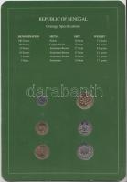 Szenegál 1997-2000. 1Fr - 100Fr 6klf db, forgalmi szett felbélyegzett kartonlapon T:1
Senegal 1997-2...