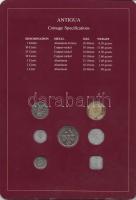 Antigua 1965-83. 1c - 1$ 7klf db, forgalmi szett felbélyegzett kartonlapon T:1
Antigua 1965-83 1 cen...