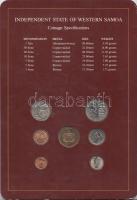 Szamoa 1974/84. 1s - 1T 7klf db, forgalmi szett felbélyegzett kartonlapon T:1
Samoa  1974/84. 1 sene...