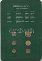 Kenya 1991-95. 10sh - 5C 6klf db, forgalmi szett felbélyegzett kartonlapon T:1
Kenya 1991-95. 10 shi...