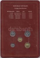 Haiti 1995-97. 5c - 5G 5klf db, forgalmi szett felbélyegzett kartonlapon T:1
Haiti 1995-97. 5 centim...