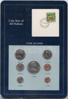Cook-szigetek 1983. 1c - 1$ 7klf db, forgalmi szett felbélyegzett kartonlapon T:1 Cook Islands 1983. 1 cent - 1 Dollar 7 different, coin set on cardboard with stamp C:UNC