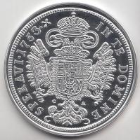 Magyar tallérok utánveretben "Lotharingiai Ferenc Tallérja 1753." Ag (0,999) 20g T:PP Tanú...