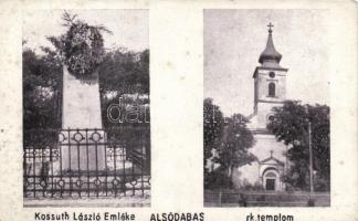Alsódabas, Kossuth László emléke, Katolikus templom