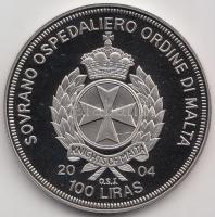 Máltai Lovagrend 2004. 100L "Málta az EU-ban" T:PP Sovereign Order of Malta 2004. 100 Liras "Malta in the EU" C:PP