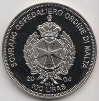 Máltai Lovagrend 2004. 100L "Magyarország az EU-ban" T:PP Sovereign Order of Malta 2004. 100 Liras "Hungary in the EU" C:PP