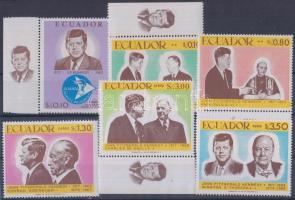 John F. Kennedy 50. születésnapja sor + blokk sor 50th birth anniversary of John F. Kennedy set + bl...