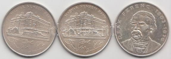 1993-1994. 200Ft Ag "MNB" + "Deák" (3x) T:2,2-q