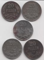 1916-1920. 20f Fe (5x) T:2-,3