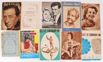 1931-1970 10 db újság, kis könyvek: Délibáb, Színház és Mozi, Élet és Tudomány, néhány viseltes állapotban