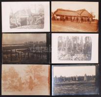 Cca 1917 6 db katonai fotók, hátán feliratozva, 9×12 cm