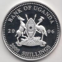 Uganda 2006. 2000Sh Ag "A labdarúgás halhatatlanjainak csarnoka - Németország 1980-as évek / Karl-Heinz Rummenigge" T:PP Tanúsítvánnyal Uganda 2006. 2000 Shilling Ag "Hall of Fame of football - Germany 1980s / Karl-Heinz Rummenigge" C:PP With certificate