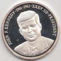 Németország 1991. "John F. Kennedy" Ag emlékérem (16.91g/0.999) T:PP Germany 1991. "John F. Kennedy" commemorative Ag medallion (16.91g/0.999) C:PP