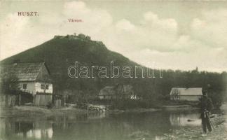 Huszt with castle ruins