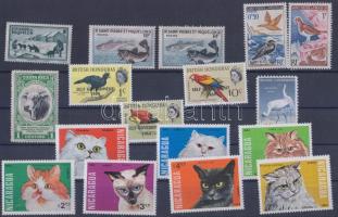Állat motívum tétel 17 klf bélyeg, Animals 17 diff. stamps