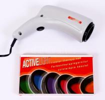Active light elektromos gyógylámpa, működik, színterápia készlettel, 20×8 cm