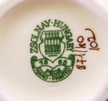 Restaurátor tétel, Zsolnay eozin és virág mintás váza, Herendi Viktória mintás ragasztott váza, m:23...