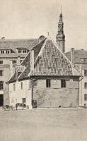 Tallinn historical Old Town, street to the market, Holy Spirit Church