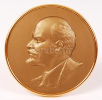 Lenin plakett, műanyag, kitámasztóval, d:10 cm