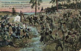 WWI Dunkirk battle, German Infantry and English, Belgian troops (EK)