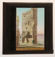 cca 1950 22db, részben színezett üvegdia, művészettörténeti, ill. történelmi tansegédlet, 8x8cm