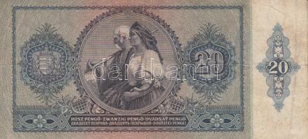 1936. 10P + 1941. 20P mindkettő hamis adópengő bélyeggel + "MNB Debreceni Fiókintézet" bél...