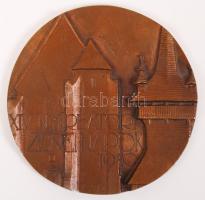 Csíkszentmihályi Róbert (1940-): XIV Nyírbátori zenei napok 1980. Bronz plakett, jelzett, d:11,5 cm