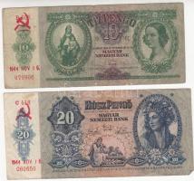 1930-1941. 10P, 20P, 50P, 100P mindegyik hamis sarló-kalapács fny-sal T:III