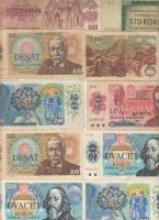 24db többféle külföldi bankjegy T:vegyes 24pcs of various paper money C:mixed