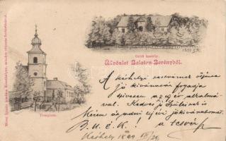 1899 Balatonberény grófi kastély, templom (EB)