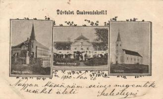 Csabrendek Barcza és Cserner kastély, templom, floral