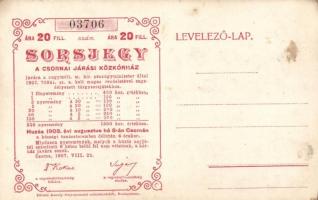 Rábaközi menyecskék, hátoldalon jótékonysági sorsjegy, Divald /  Hungarian folklore, young wifes fro...