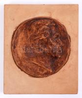 Kerámia plakett, hibátlan, jelzés nélkül, 16×14 cm