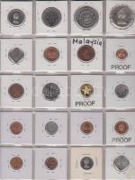 20db pénzérme klf országok érméiből, Brit Virginia, Barbados, Kiribati, Pápua Új Guinea stb. T:PP(le...