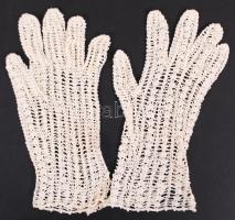 Horgolt női kesztyű, 21×11 cm