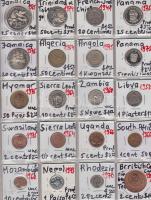 20db pénzérme klf országok érméiből, Jamaica, Mozambik, Panama, Uganda stb. T:UNC,PP,2 20 pieces of coins of different countries such as Jamaica, Mozambique, Panama, Uganda etc. C:UNc,PP,XF