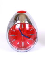 Retró tojás alakú asztali ébresztőórák, működik, 12×9 cm